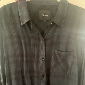Womens Rails Flannel Button Down Top Size M.